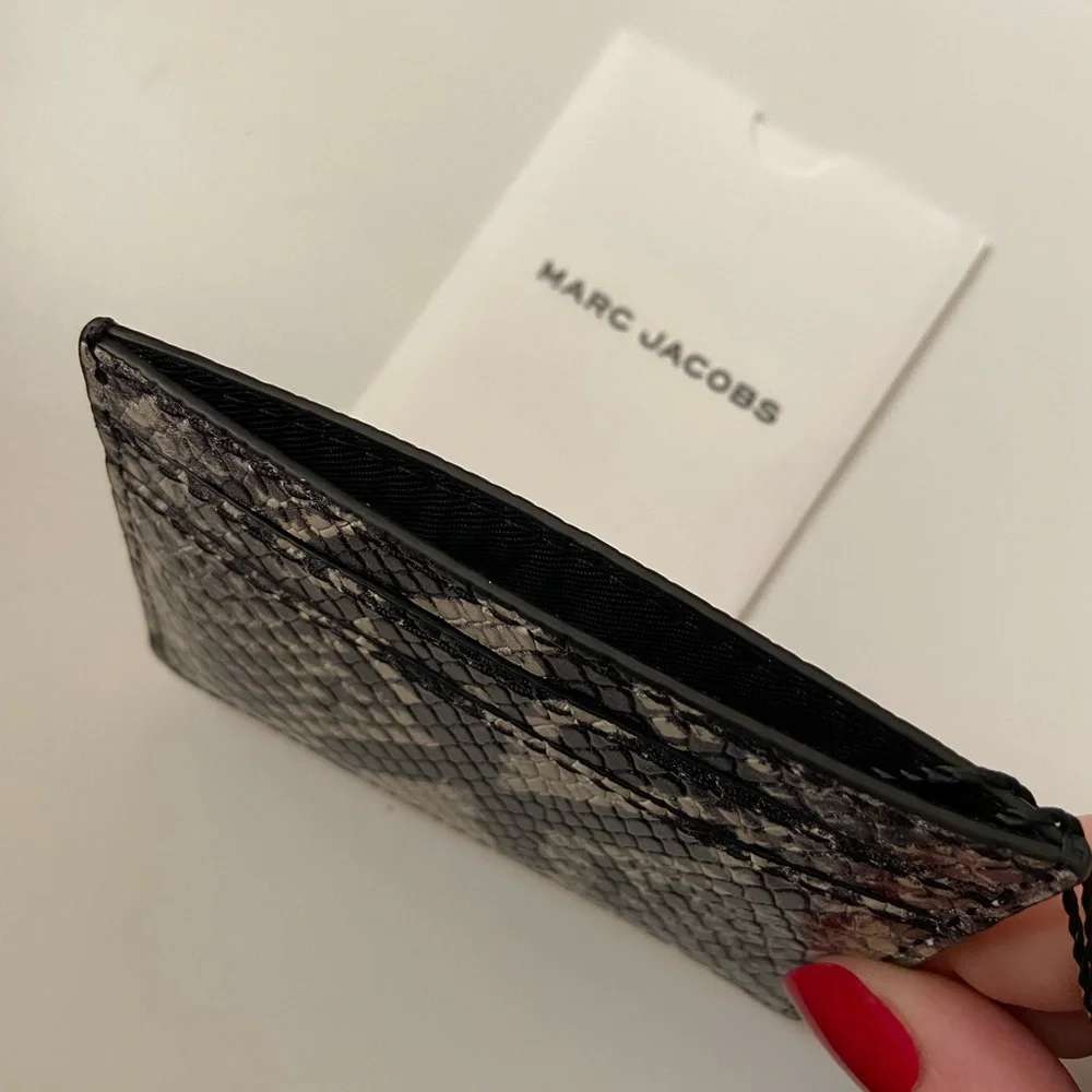 Marc Jacobs snakeskin print leather cardholders